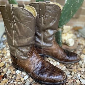 Justin Lizard cowboy boots